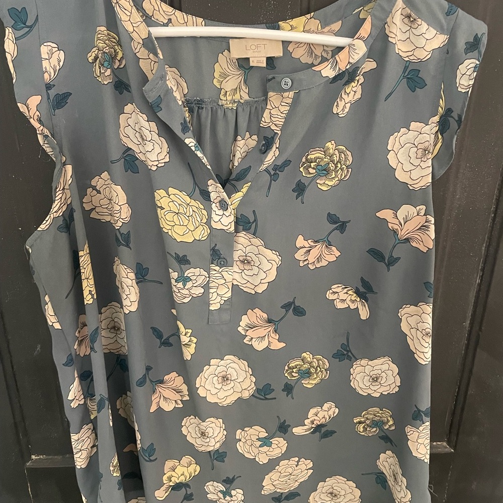 Loft, curvy, plus, blouse, xl